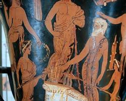 Image of Odyssey Book 3 classical art Telemachus and Nestor at Pylos