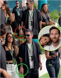 Lionel Messi và vợ Antonella Roccuzzo đã được chiếu trên màn ...