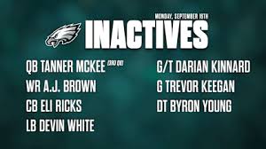 Falcons vs. Eagles inactives