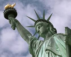 Statue of Liberty Arriving in New York Harbor