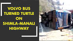Volvo over turned near Shimla-Manali