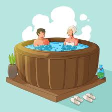 Hand drawn hot tub illustration | Premium Vector