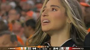 ESPN cameras caught a mystery woman during the Natty and apparently she's a big movie star