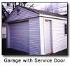 Service door garage