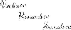Amazon.com - Quote It! - Spanish Live Well, Laugh Often Wall Quote ... via Relatably.com