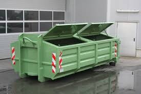 Green Dumpster at a Garage | Trash dumpster, Green dumpster ...