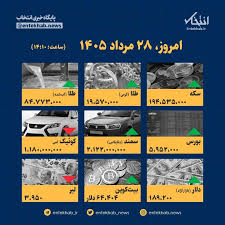 اینفوگرافیک / امروز ۲۸ مرداد قیمت‌ها چقدر است؟
