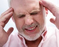 person with headache