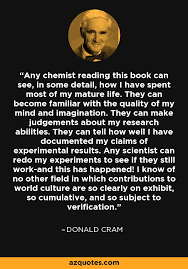 Donald Cram quote: Any chemist reading this book can see, in some ... via Relatably.com