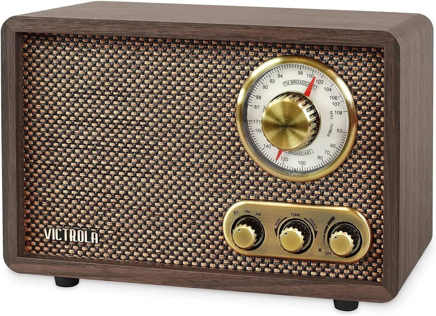 Victrola Retro Wood Bluetooth AM/FM Radio