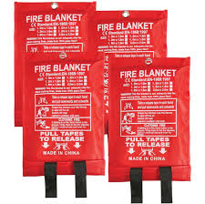 Household Emergency Fire Blanket - 4 Pack