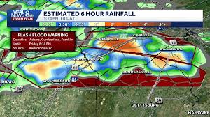 Flash flood warning issued for south-central Pennsylvania counties