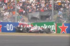 Ollie Bearman exits Haas F1 car injured after massive crash at Japanese GP