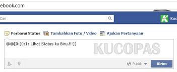 Hasil gambar untuk Tulisan Biru Di Facebook