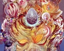 Android Jones visionary digital art ElectroMineral movement Samskara fractal energy portrait, AI generated