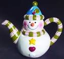 STUDIO NOVA Frosty Snowman at Replacements, Ltd - studio_nova_frosty_snowman_figurine_teapot_lid_P0000224908S0012T2