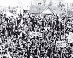 Immagine di historical protest or strike, related to the labor movement