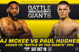 AJ McKee vs. Paul Hughes added to PFL's 'Battle of the Giants' PPV event on 
Oct. 19