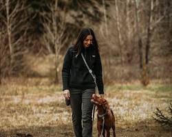 person starting a new job with their dogの画像