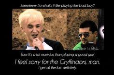 Tom felton is so funny! on Pinterest | Tom Felton, Toms and Draco via Relatably.com