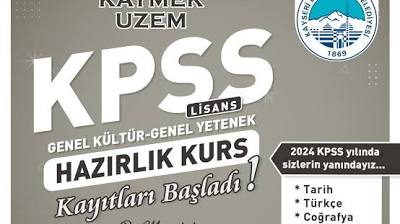 Büyükşehir KAYMEK UZEM'de KPSS kurs kayıtları başladı İhlas Haber Ajansı