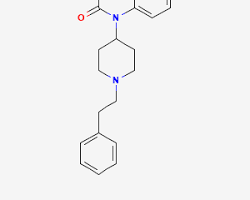 Image of Chemical structure of Fentanyl molecule