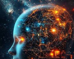 visionary art anatomy of awe neurobiology of transcendence cosmic consciousness painting spirit explosion, AI generated
