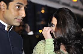 Actor Abhishek Bachchan and wife actress Aishwarya Rai arrive for the inaugural Times of India Film Awards in Vancouver, British Columbia April 6, 2013. - aishwarya-rai-abhishek-bachchan-sixth-anniversary-best-moments