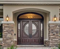 Image result for Traditional Front Door with Transom window & exterior stone floors