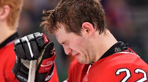 Canada world junior hockey. Canada forward Boone Jenner cries after losing to Russia during overtime bronze medal hockey action at the IIHF World Junior ... - image