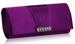 Purple clutch handbag