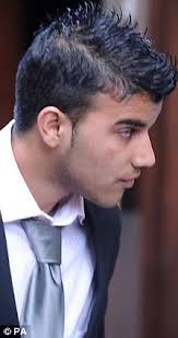 Wasif Khan, 18, outside Bristol Crown Court, where he is charged with inflicting - article-1223938-02A26DB3000004B0-684_224x423