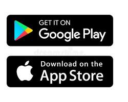 Изображение: App Store and Google Play logos