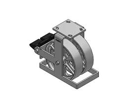 115 Series Top Plate Rigid Gray enamel Caster with 8 x 2 CA ...