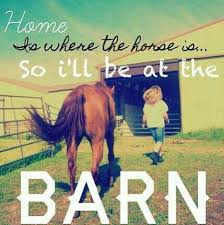 Home is where the horse is...so I&#39;ll be at the BARN | Horse ... via Relatably.com