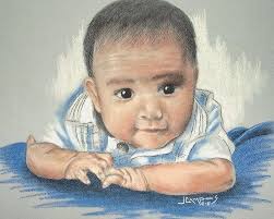 Baby Boy by Jesus Campos - Baby Boy Pastel - Baby Boy Fine Art Prints and Posters for Sale - baby-boy-jesus-campos
