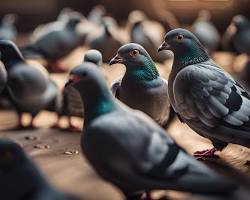 Image of pigeons causing damage to property