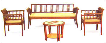 Image result for WOODEN SOFA SET