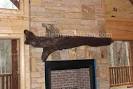 Driftwood fireplace mantel