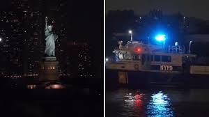 Emergency response after a boat capsized near Liberty Island