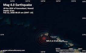 Moderate magnitude 4.0 quake hits 32 miles southwest of Kekaha-Waimea, Hawaii, United States in the morning