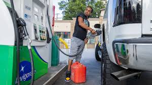 Gas station prices reflecting energy inflation and its impact on current mortgage rates