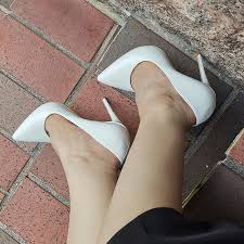Amazon.com | GENSHUO High Heel, 10cm/3.94 Inch Stiletto High Heel Shoes for Women Pointed Toe Party Evening Dress Pumps Prom White | Pumps