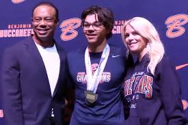 Tiger Woods Reunites with Ex-Wife Elin Nordegren to Celebrate Son Charlie’s High School State Championship Ring