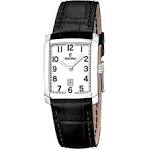 Ladies watch black leather strap