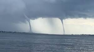 WATCH: Rare double waterspouts put on stunning show in ...