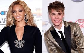 Image result for image of beyonce and justin bieber