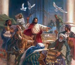 Resultado de imagen de jesucristo expulsó a los mercaderes del templo