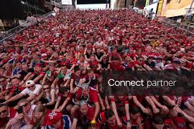 Licensable picture: Norway national football team supporters gather in Times Square ahead of World Cup match
