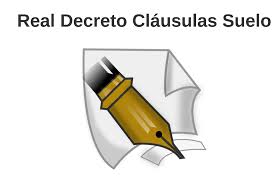 Resultado de imagen de DECRETO CLAUSULAS SUELO